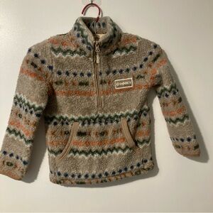 YOUTH kids FLEECE PULLOVER" CREAM/AZTEC XS Weatern Wear Hooey